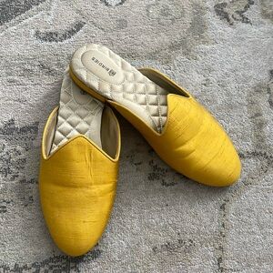 Birdies silk slip on mules / slippers